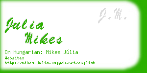 julia mikes business card
